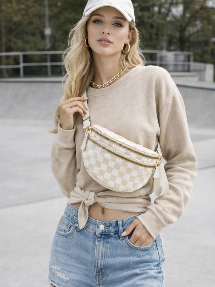 Rutig crossbody väska för wholesale av Do Everything In Love®