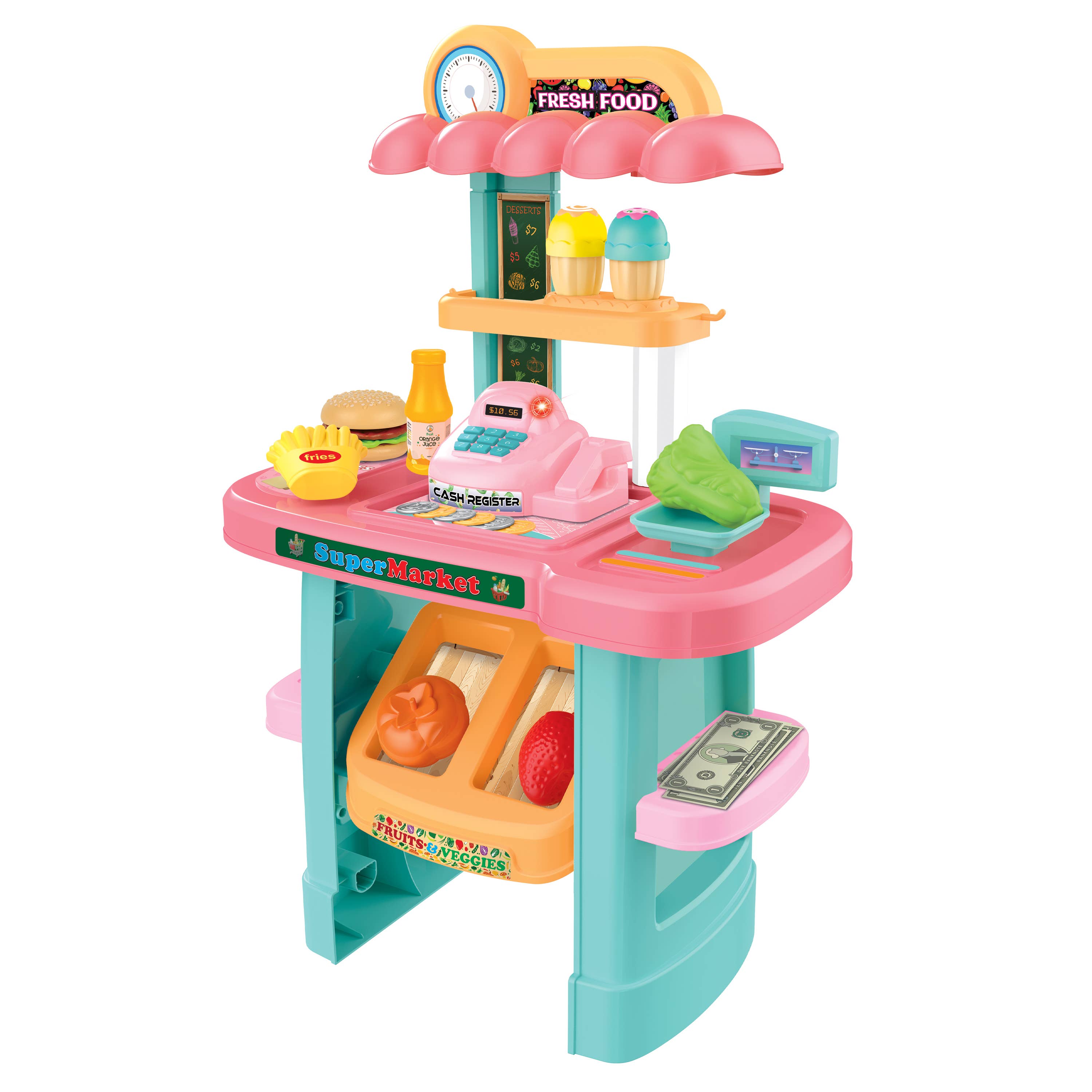 World Tech Toys - Wholesale Toy Set - Kids - 33 Piece My Market Stand Kid's Grocery Store Playset3