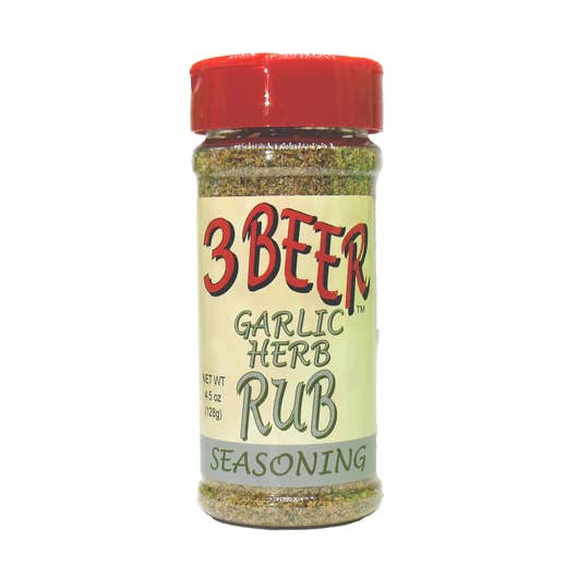 3 Beer Rub / New Harbor Provisions - Wholesale Rub - 3 Beer Garlic with Herb Rub - 4.5 oz0