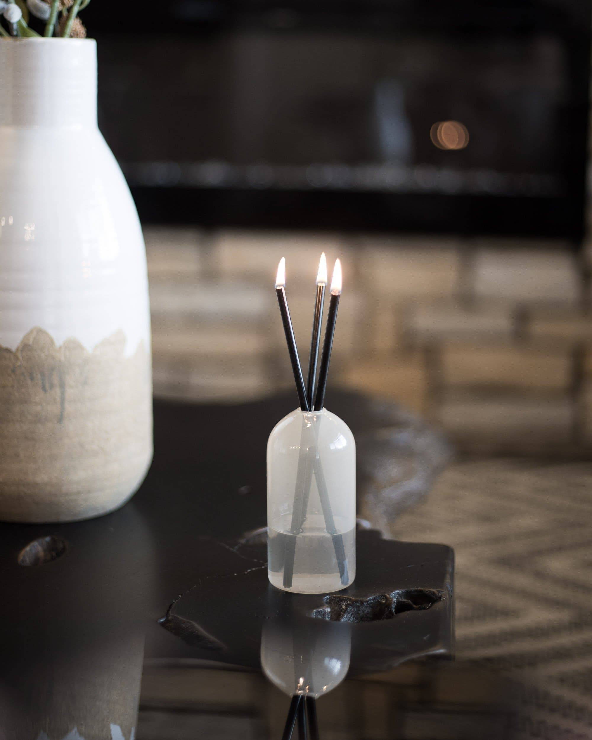 Everlasting Candle - Wholesale Tapered Candle/Candlestick - Black Everlasting Candles [x1 Pack]6