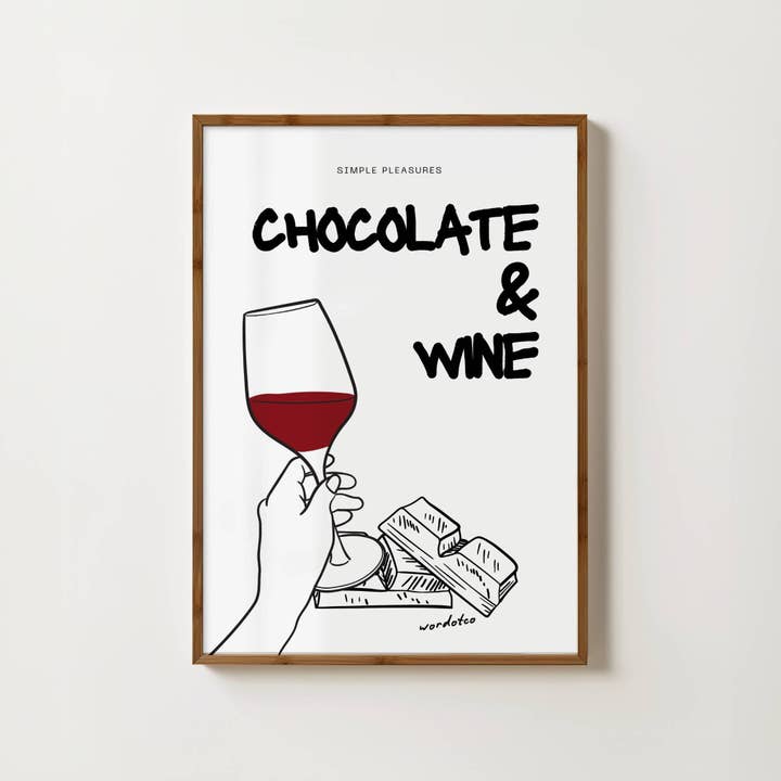 IMPRESSION CHOCOLAT ET VIN pour la vente par Wordotco