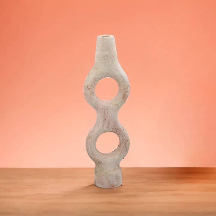 Moroccantastics - Wholesale Candle Holder - Handpicked Duo of Moroccan Unglazed Tamegroute Abstract Sculptures/Candlestick Holders1