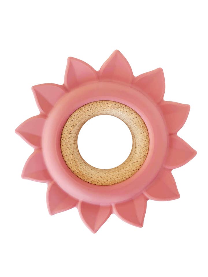 Hölzerner Blumen-Beißring für den Großhandel von Tiny Teethers
