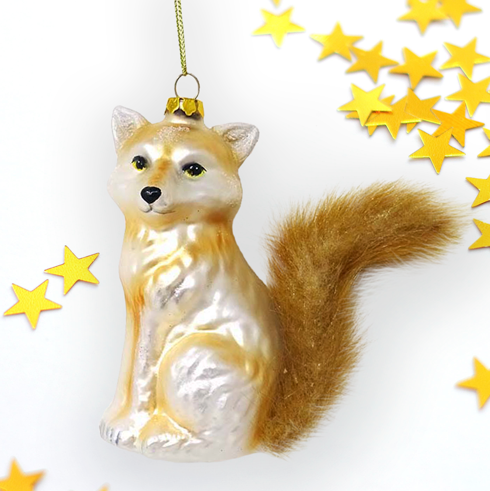 OrnamentallyYou - Wholesale Ornament - Woodland Fox Glass Christmas Ornament2