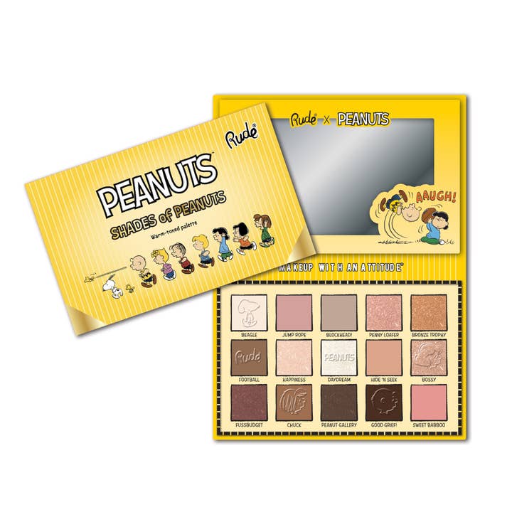 Rude Cosmetics - Wholesale Eyeshadow Palette - Shades of Peanuts Eyeshadow Palette - Warm-toned