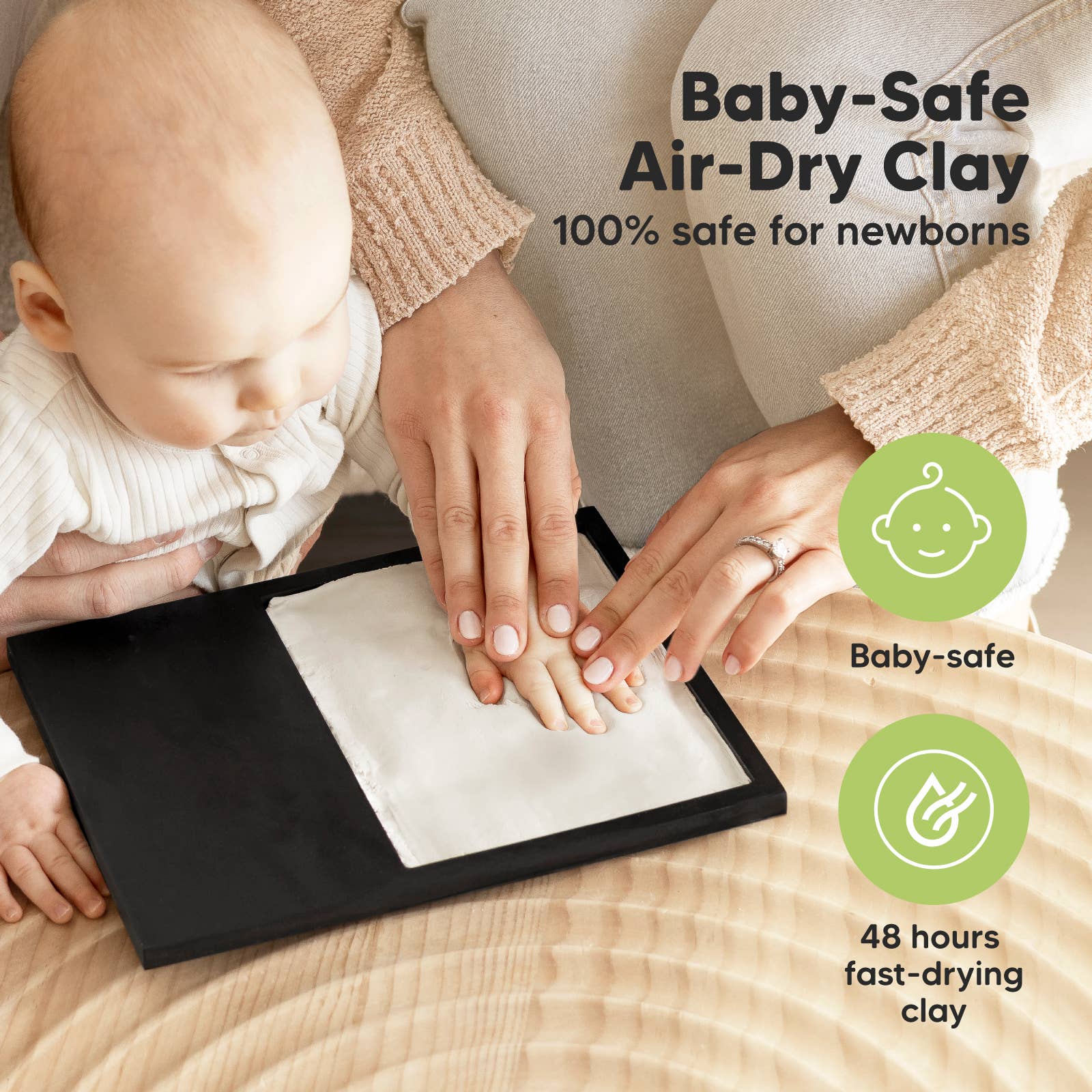 Onyx Schwarz KeaBabies Bilderrahmen für Hand- und Fußabdruck für den Großhandel auf Faire1