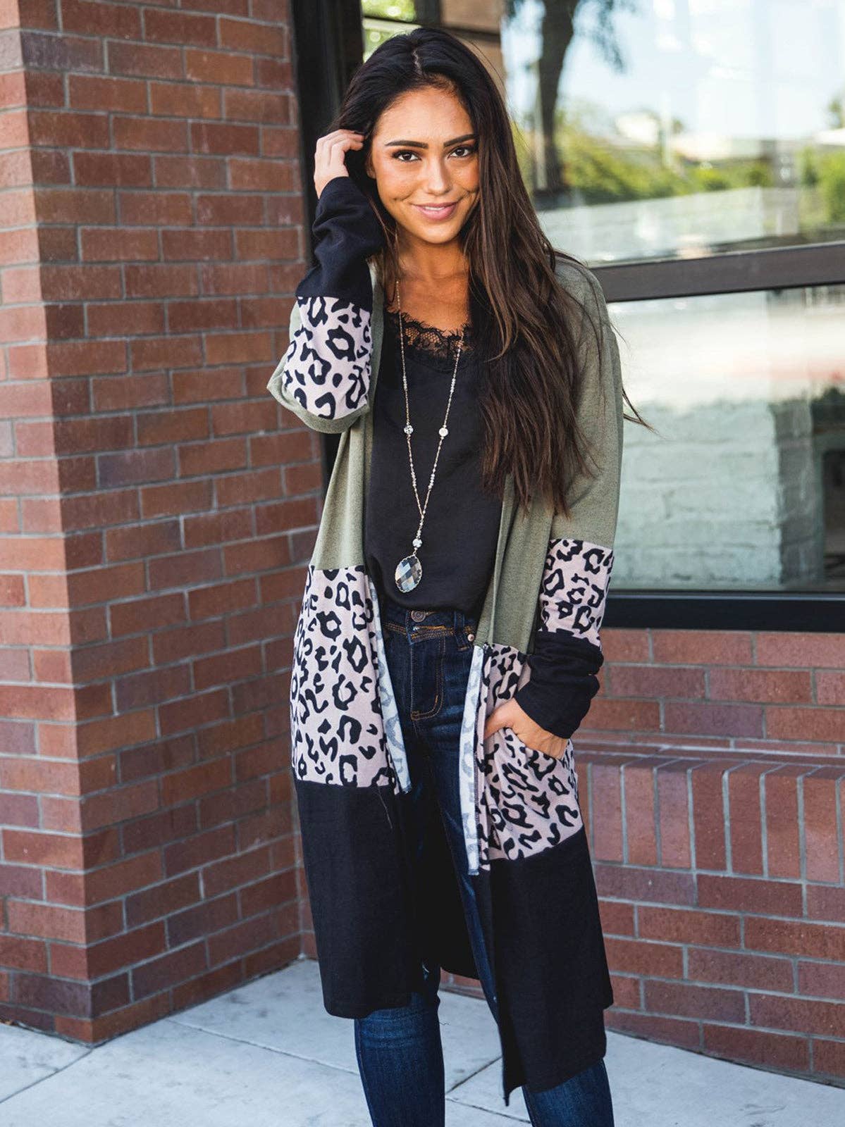 Tickled Teal - Wholesale Cardigan - Women's - The Briana Colorblock Cardigan4