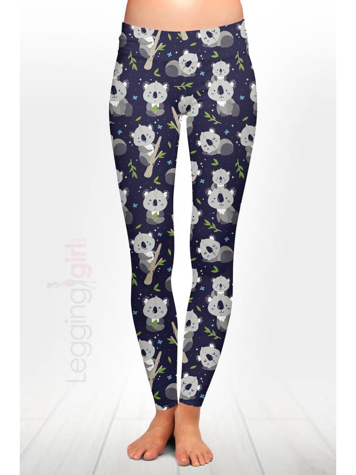 LeggingGirl.com – wholesale Sport-/loungeleggings – Dam – Koala Björn - Wide Band