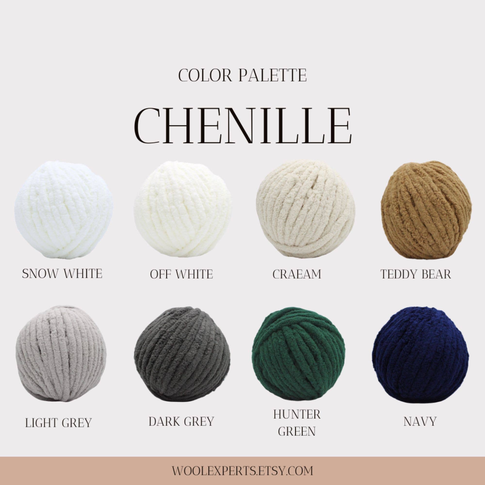 woolexperts – wholesale Yarn – 1KG Chenille yarn Giant Puffy plush yarn for arm knitting 3