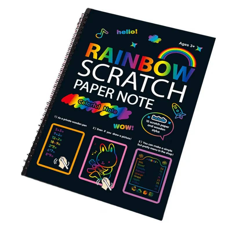giftland - Wholesale Stationery/Notecard Set - Rainbow Scratch Offpaper  Notebook0