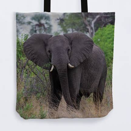 African Elephant Tote Bag for wholesale by Mac & Bean Designs