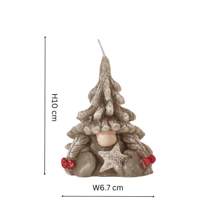 Ivyline – Engroshandel Gavelys – Paraffin voks festligt nisselys H10cm