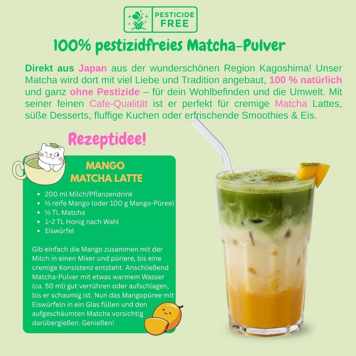 Biomatea - Wholesale Health/Detox Tea - Japanese Matcha Tea Powder, Matcha Love Cat edition, 50 g, Cafe Quality5