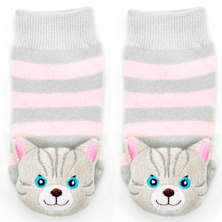 Boogie Toes - Vendita all'ingrosso Calzini - Neonati - Calzini a sonaglio Boogie Toes Grey Cat1