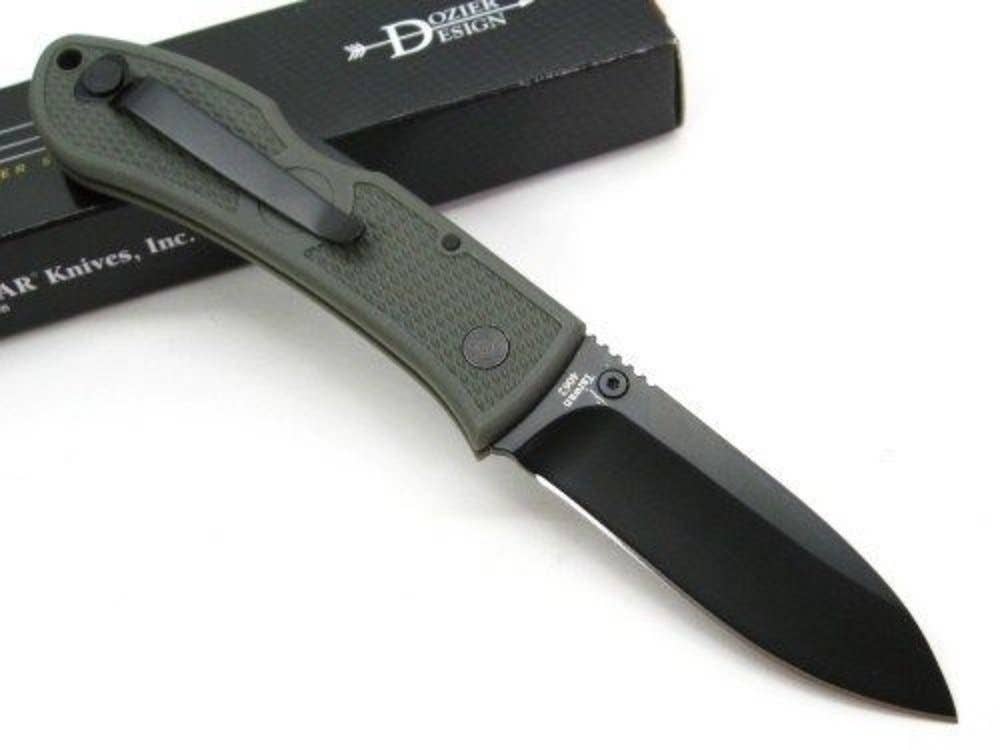 Benhalex - Wholesale Pocket Knife/Holder - Ka-Bar Dozier Folding Hunter With Thumb Stud, Foliage Green #4062FG4
