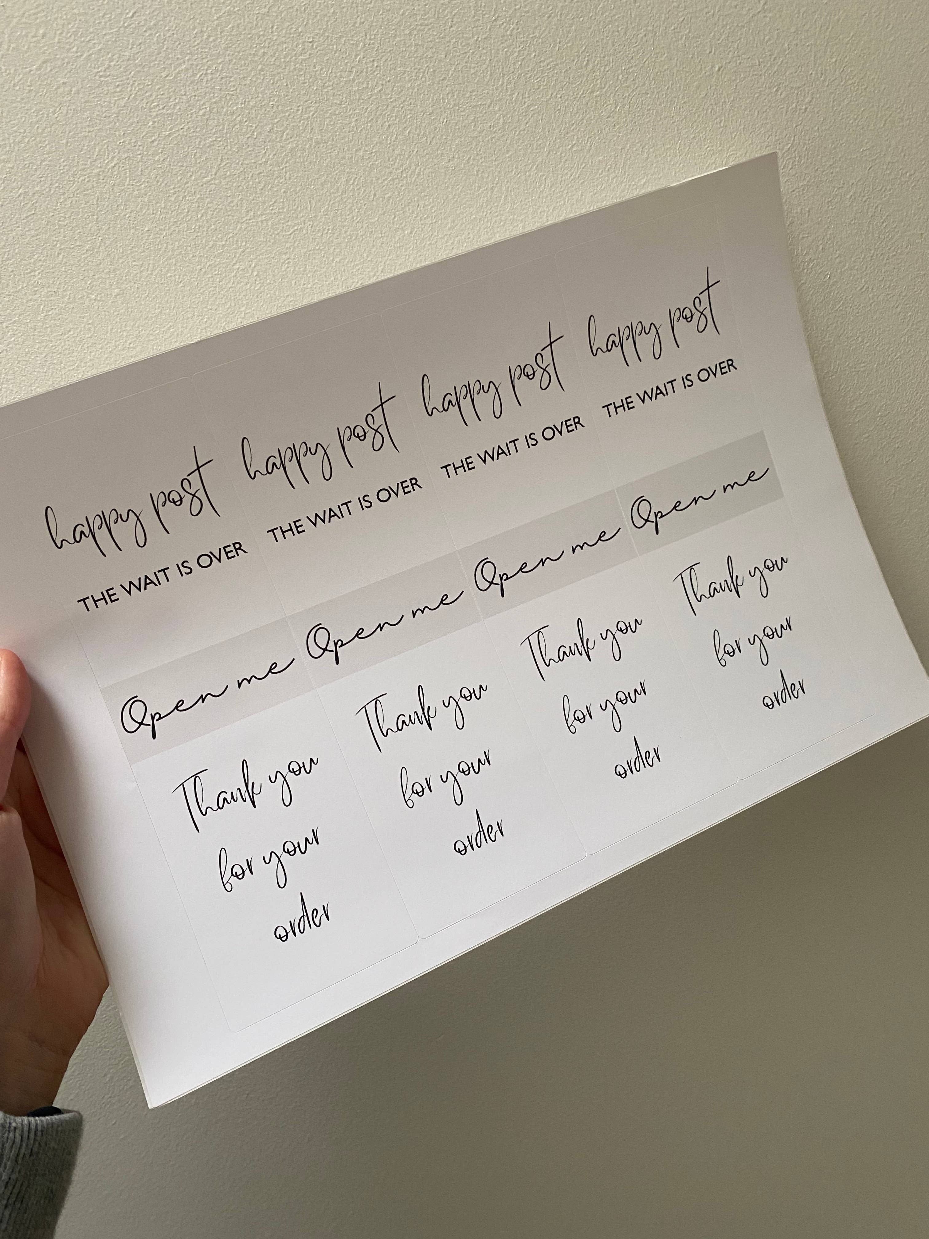 HMstationery – wholesale Sticker – Happy Mail, Logo Box seals, Thank you for your order9