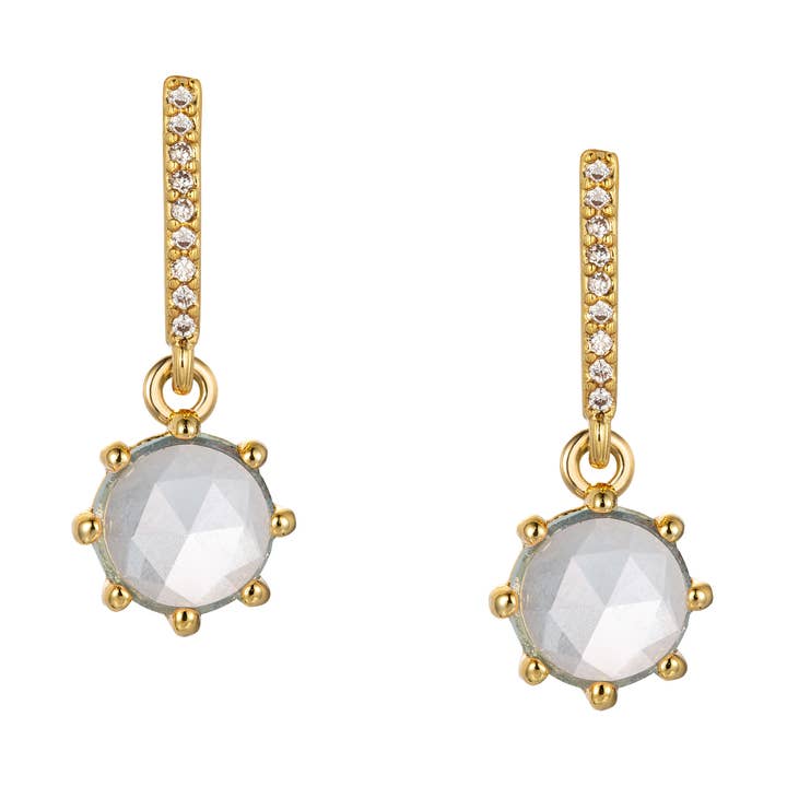 Sunrise Blue Topas Ohrringe für den Großhandel von Heilo Jewelry