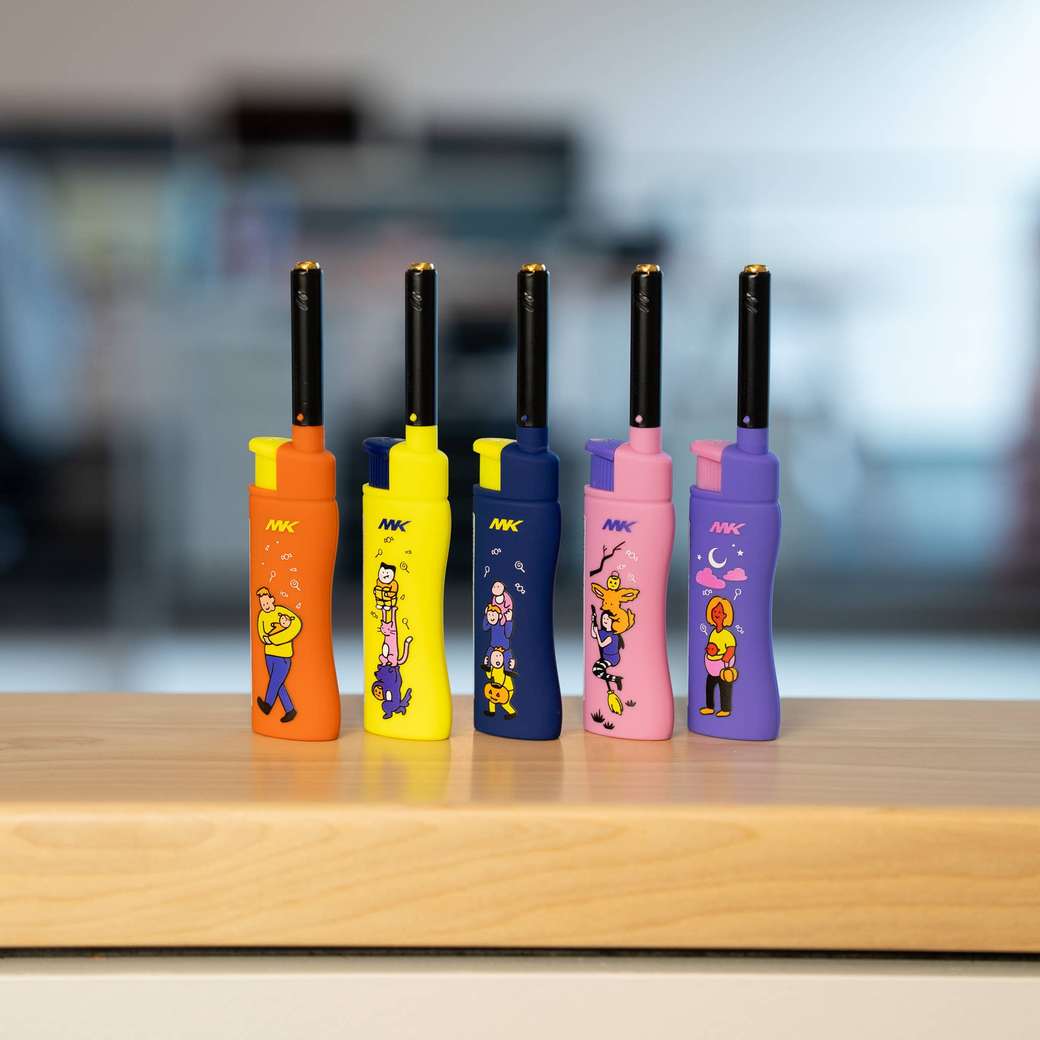 MK Lighter Company - Wholesale Lighter - MK Lighter Range Series, Halloween Set, Windproof Flame 50PC7