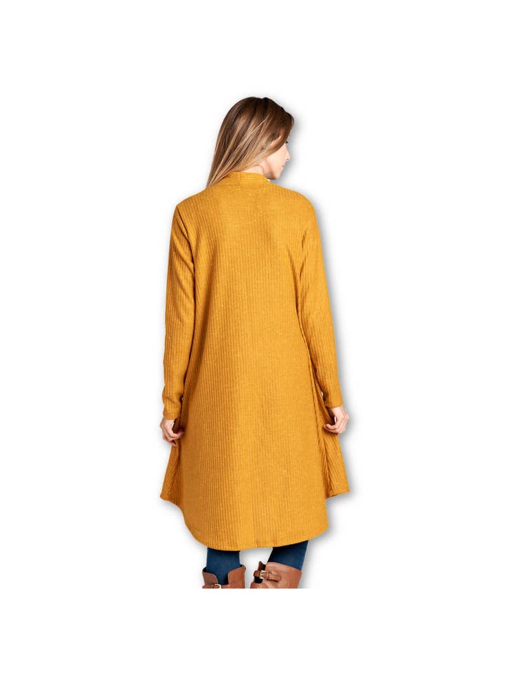 LKLUV - Venta al por mayor Cárdigan - Mujer - Fabricado en Estados Unidos. Chaqueta de punto frontal abierto de manga larga con canalé.