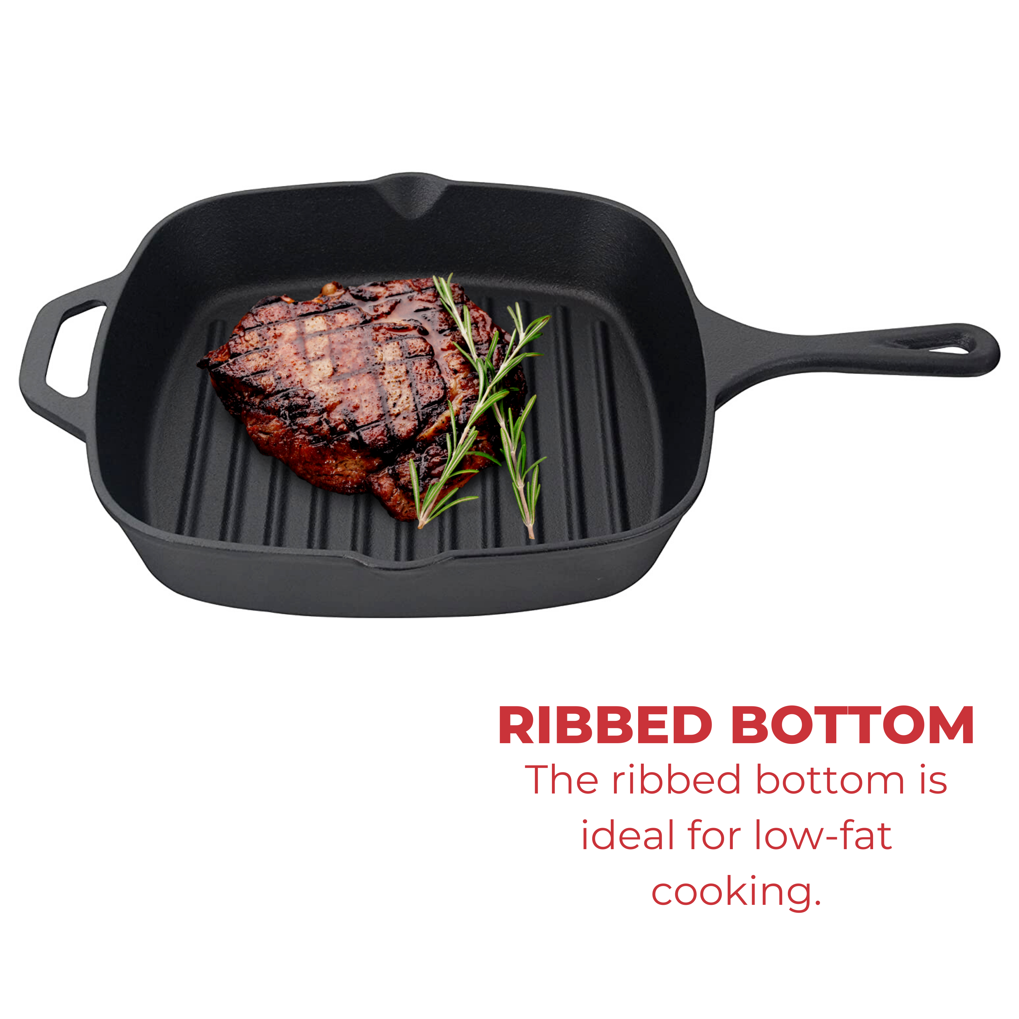 Style Asia - Wholesale Cast Iron Skillet - Jim Beam Pre Seasoned Cast Iron Square Skillet with Ridges7