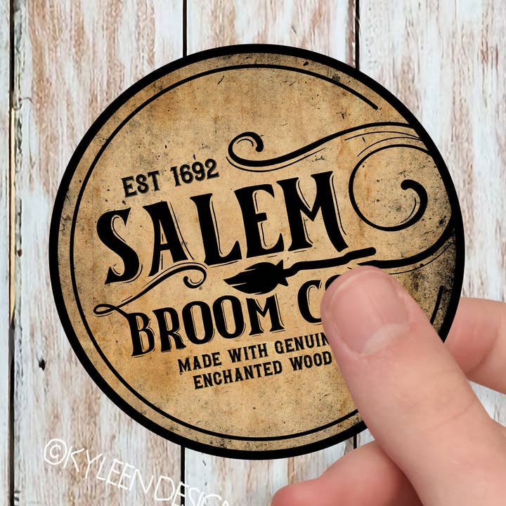 Autocollant découpé à l'emporte-pièce Salem Broom Company pour la vente par Kyleen Designs