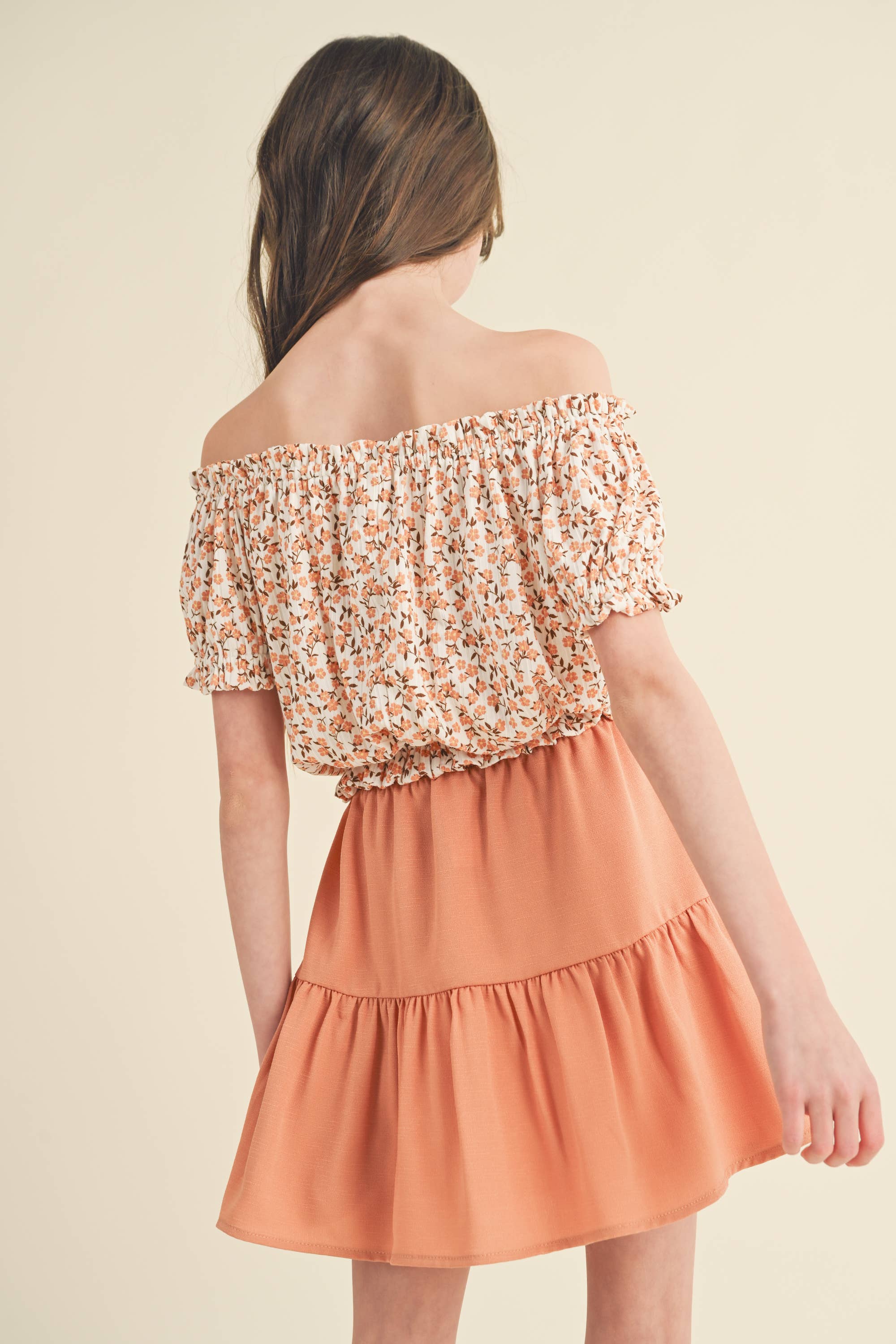 heart and arrow - Wholesale Top & Skirt Set - Kids - TWEEN KIDS GIRLS PEASANT TOP TIERED SKIRT SET (7-14)7