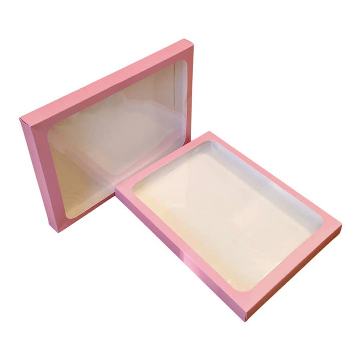 Pink Boxes NO trays for 12 Mini Cookies for wholesale by Dare to Bake