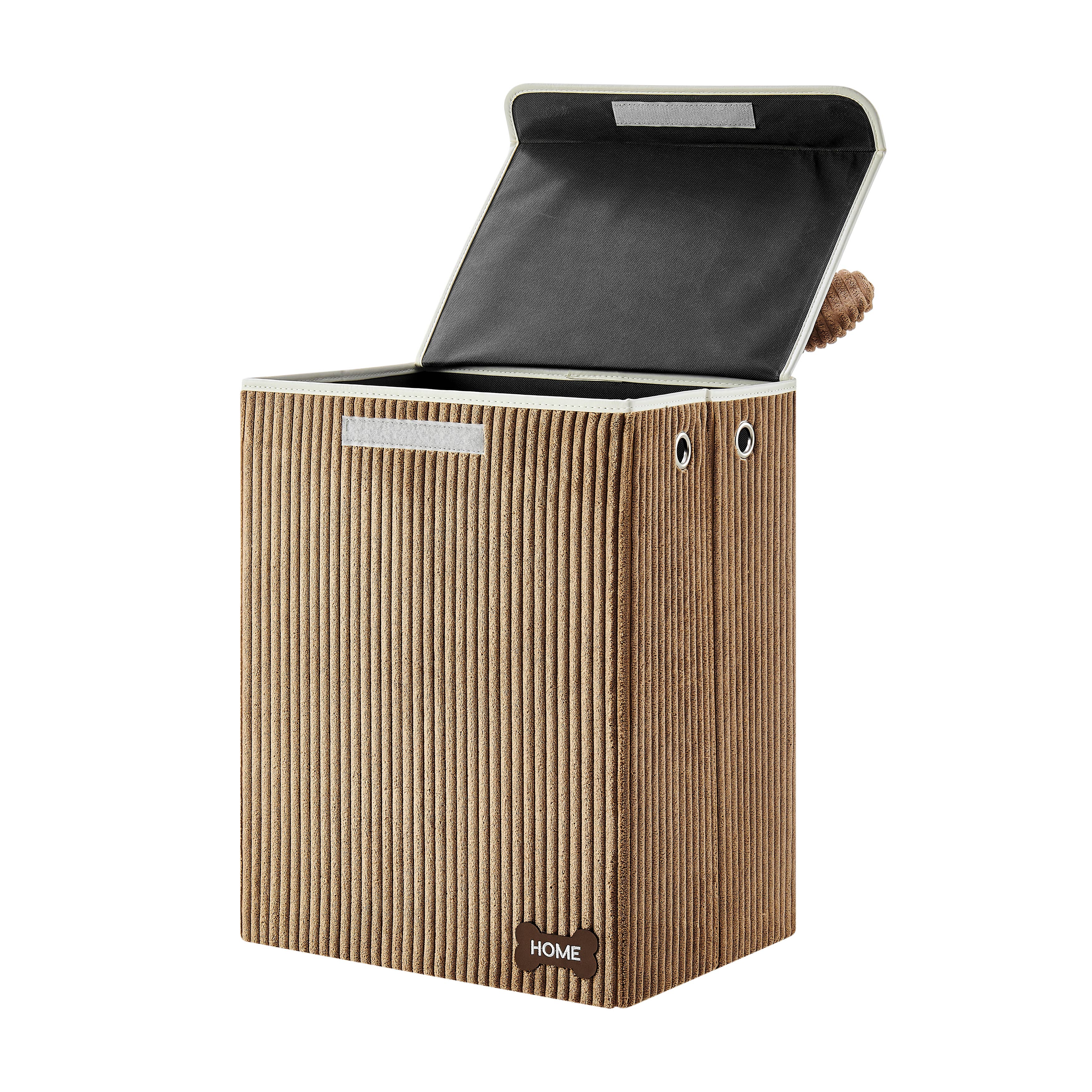 Danya B - Wholesale Laundry Hamper - Collapsible Corduroy Kids Plush Laundry Hamper Toy Storage3