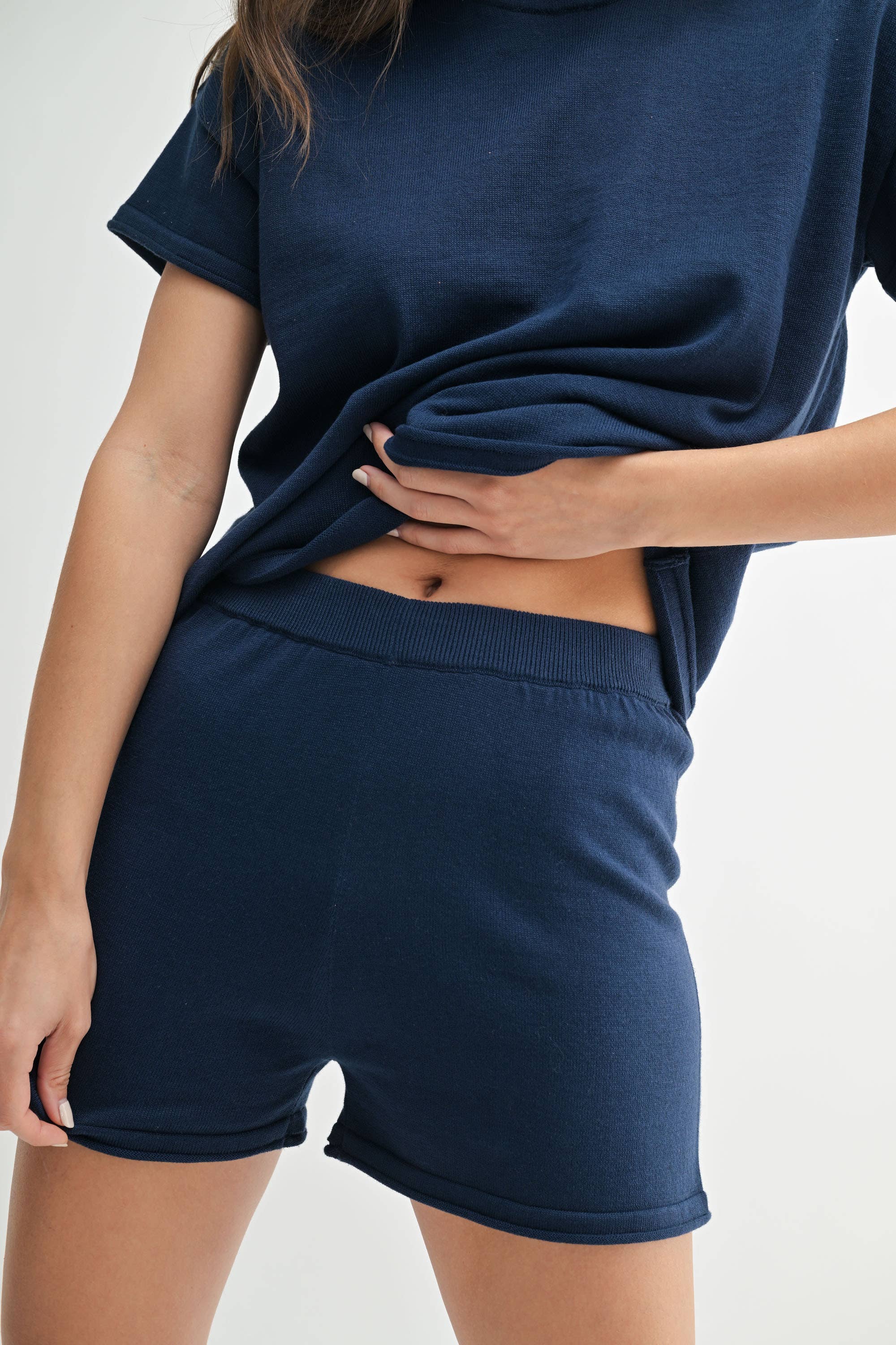 Mono B - Wholesale Lounge Set - Women's - Easy Breezy Sweater Shorts Set7