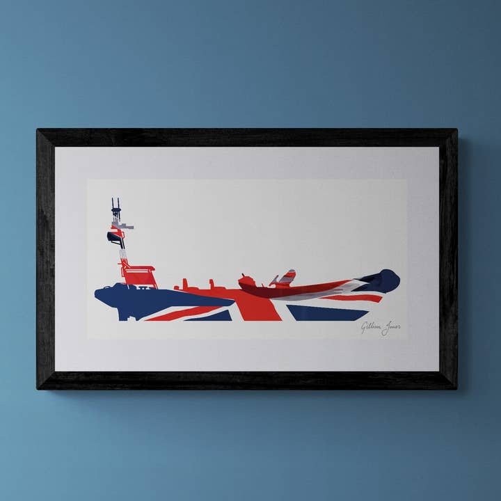 B Class Atlantic 85 Lifeboat Union vlagdruk voor wholesale door Gillian Jones Designs