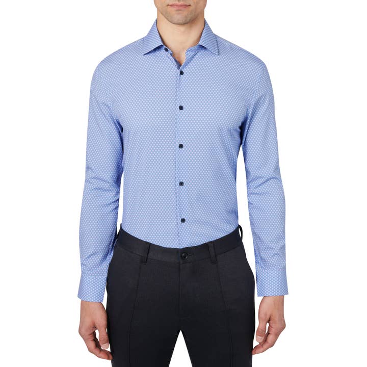 CAMISA DE VESTIR SLIM FIT CONCENTRIC GEO ELÁSTICA EN 4 DIRECCIONES para venta al por mayor de W.R.K
