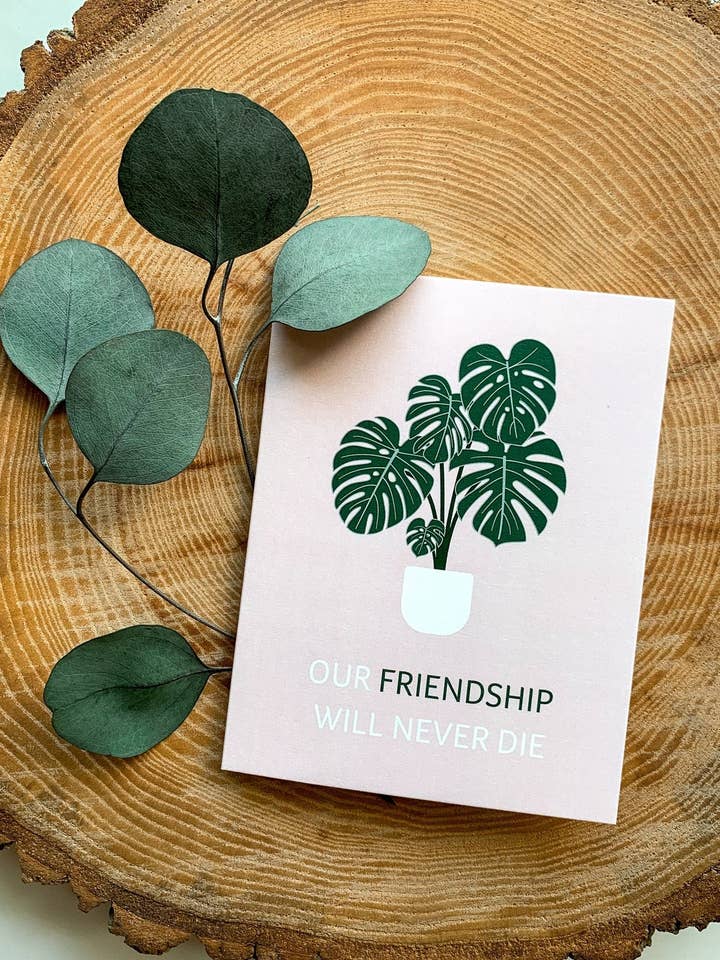 Onze vriendschap zal nooit sterven wenskaart voor wholesale door Nadia Design Co