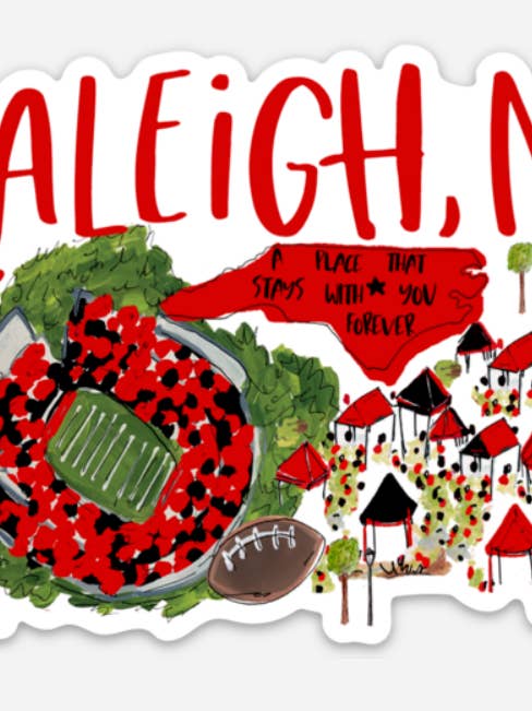 Raleigh, NC Sticker for wholesale by Happy By Rachel, LLC