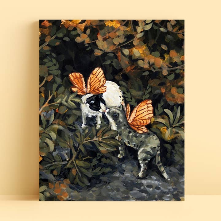 Fairy Cats Art Print | 8x10'' | Cute Animals Fall Wall Art for wholesale by Doro Marcello