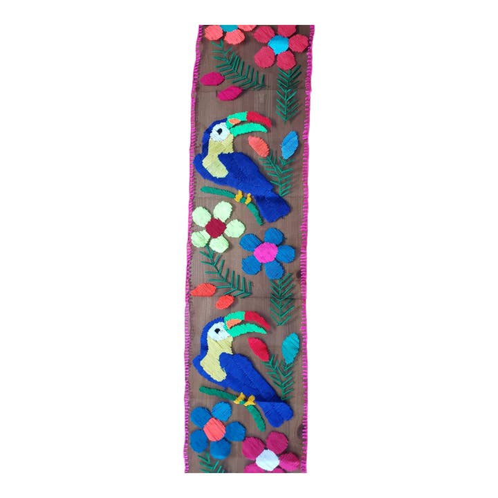 The Little Pueblo - Wholesale Table Runner - Embroidered Mexican Table Runner from Oaxaca