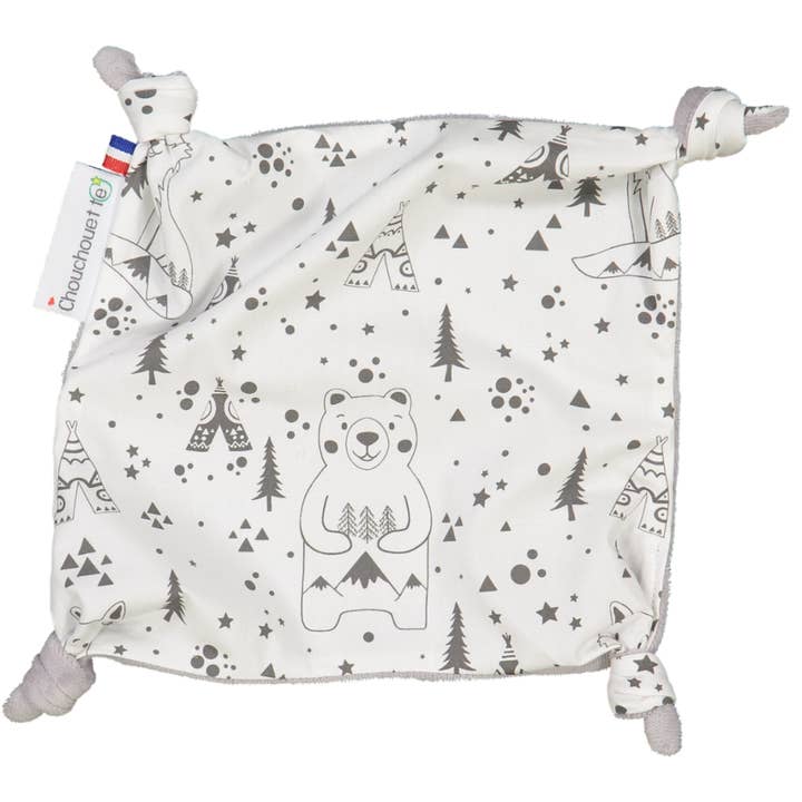 Doudou plat Fox and Bear pour la vente par CHOUCHOUETTE