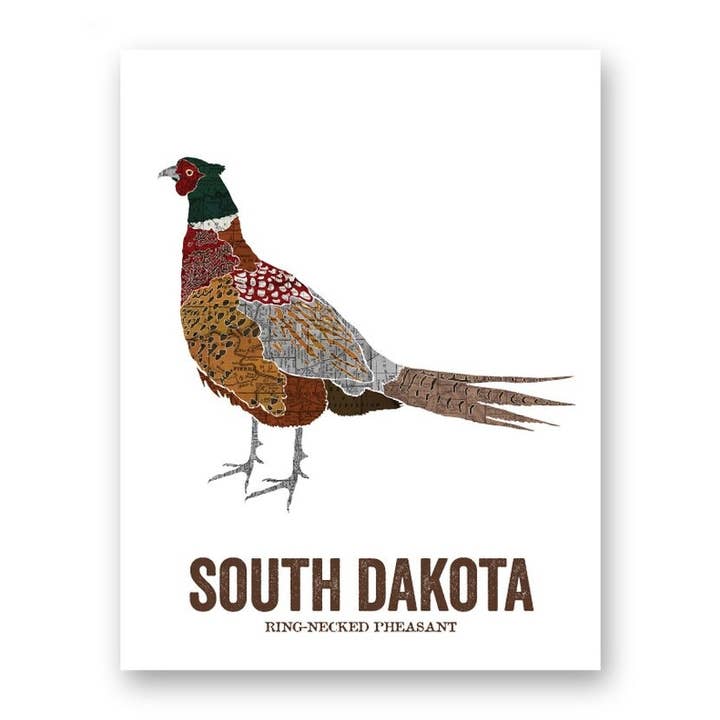 South Dakota State Bird - Ring Necked Pheasant for wholesale by Wooden Pencil Company