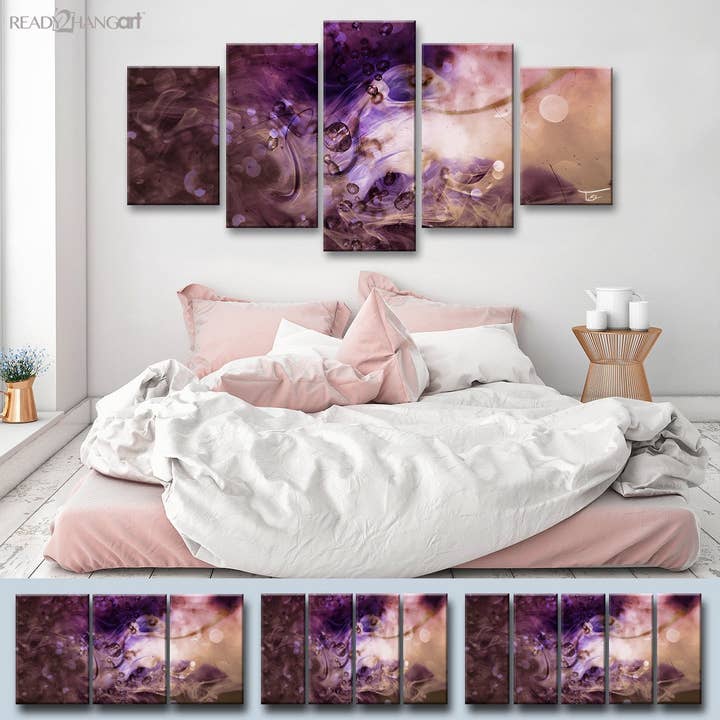 Ready2HangArt‚Ñ¢ 'Glitzy Mist VIII' by Tristan Scott Canvas Art Set for wholesale by Ready2hangart, Inc.