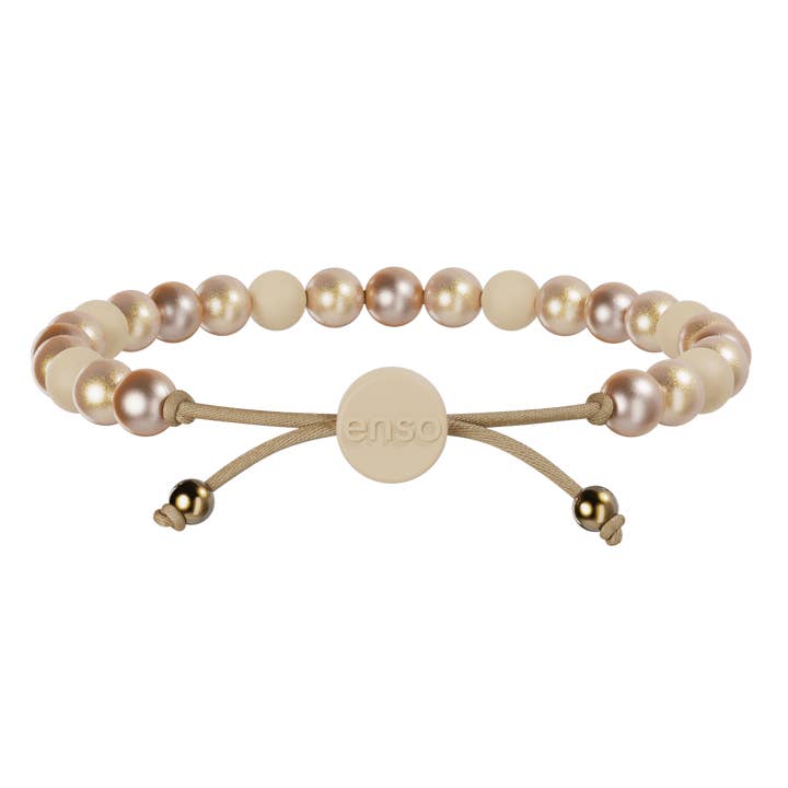 6mm Beaded Bracelet - Golden Trio for wholesale by Enso Rings