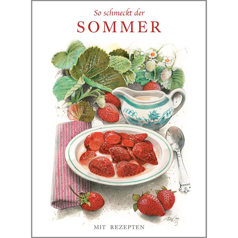 Koustrupco – wholesale Stationery/notecard set – Cardfolder So schmeckt der sommer - 8 cards (german)3