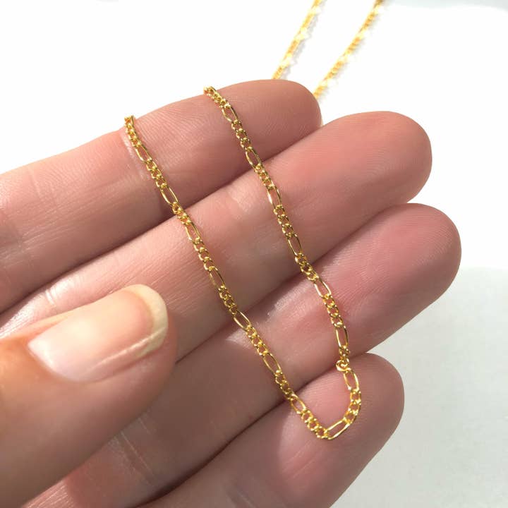 Corrente Figaro de ouro fino ~ 14K preenchida com ouro por atacado de Sarah Taylor Designs