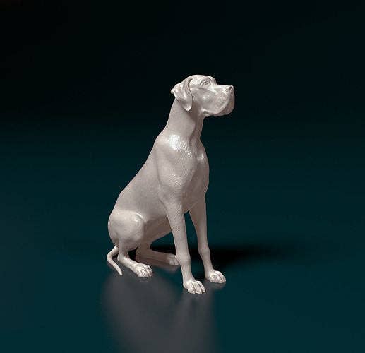 The Scale Grail - Wholesale Decorative Figurine - Great Dane (sleeping) - Scale miniature dog for dollhouse, diorama by Stereocat (1 dog)5