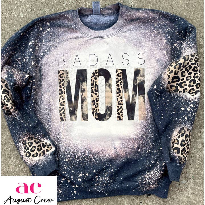 Bada$$ MOM| GREY| Sweatshirt for wholesale by August Crew