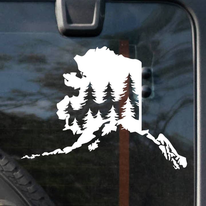 ALASKA State Vinyl Decal for Car Window, Water Bottle for wholesale by Hive Decals
