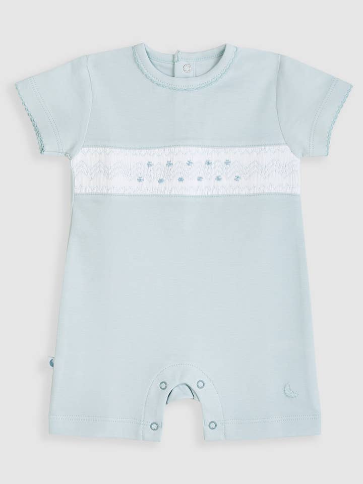 Baby Pyjamas Kort Blå Smock för wholesale av Petite Siesta