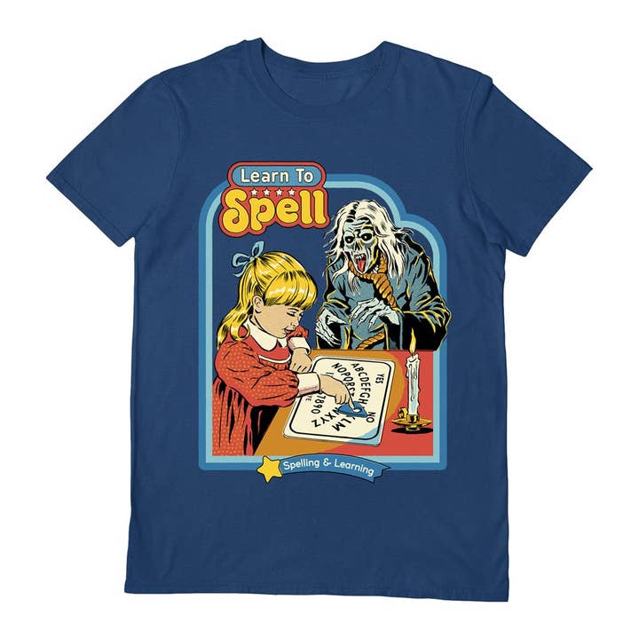 Steven Rhodes (Learn To Spell) Navy Unisex T-Shirt for wholesale by Pyramid International