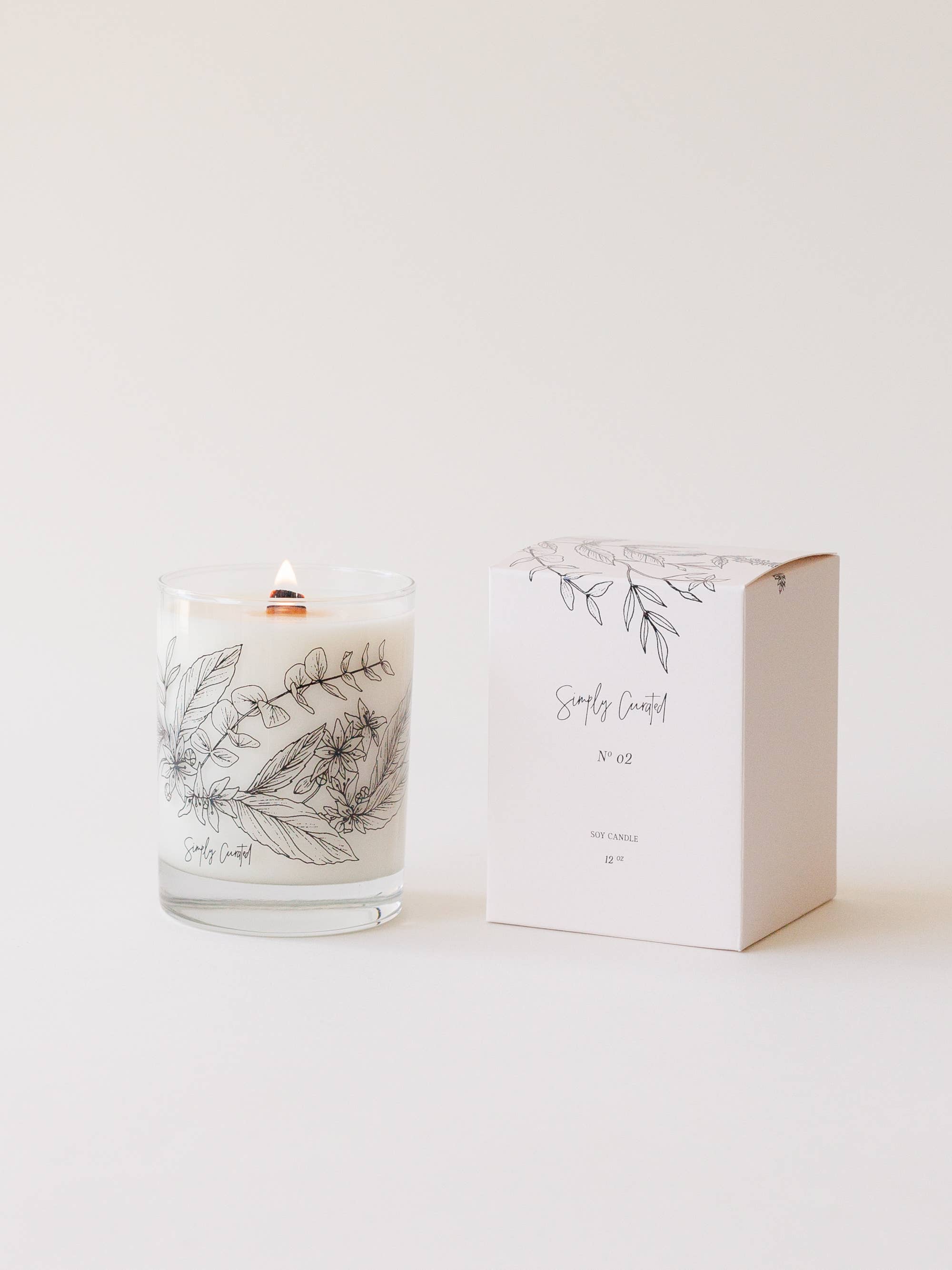 Simply Curated - Wholesale Jar/Filled Candle - No. 02 - Botanical Soy Candles0