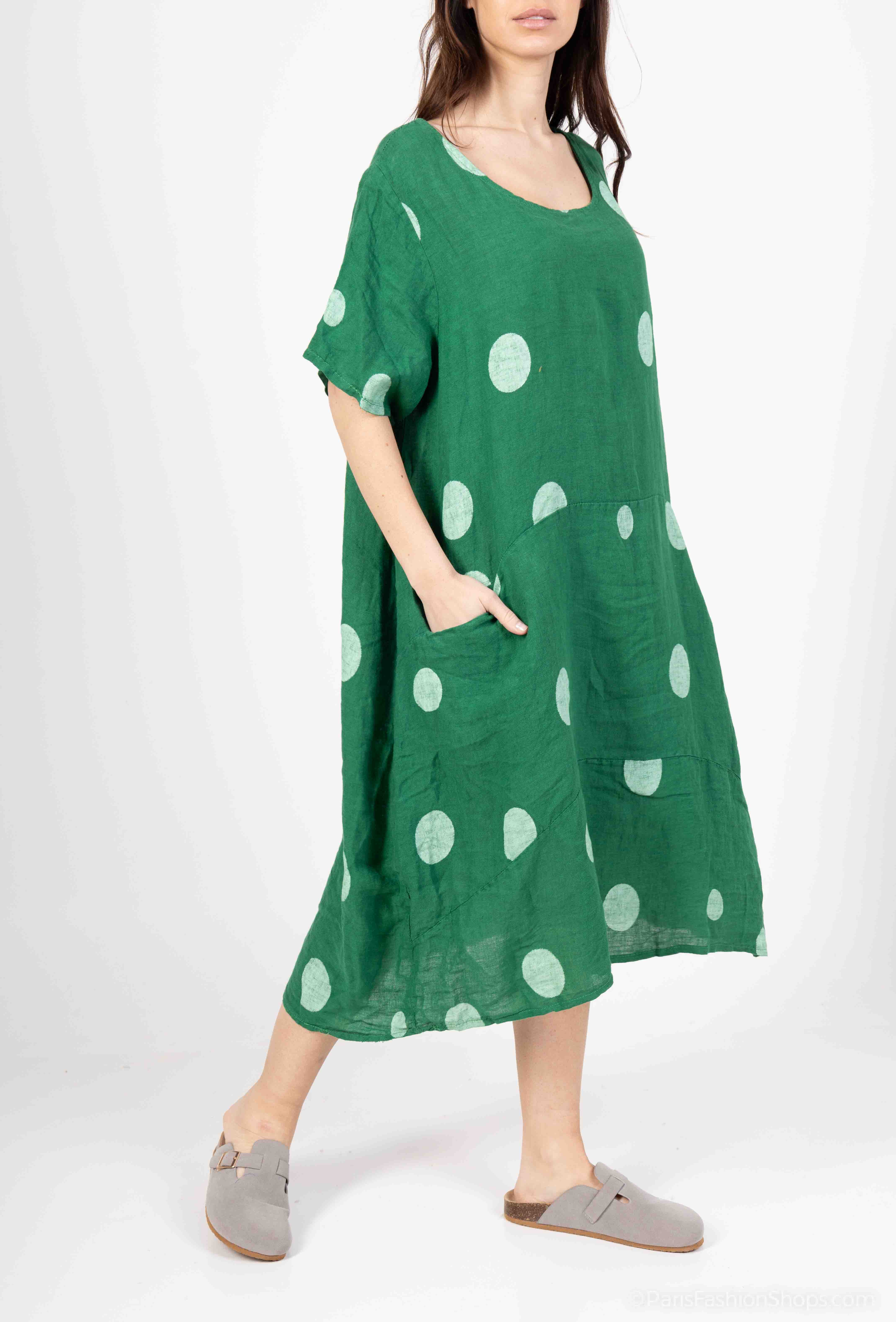 LINEN & COTTON HOUSE - Wholesale Dress - Women's - LINEN DRESS. 17600 SPRING SUMMER CLOTHING21