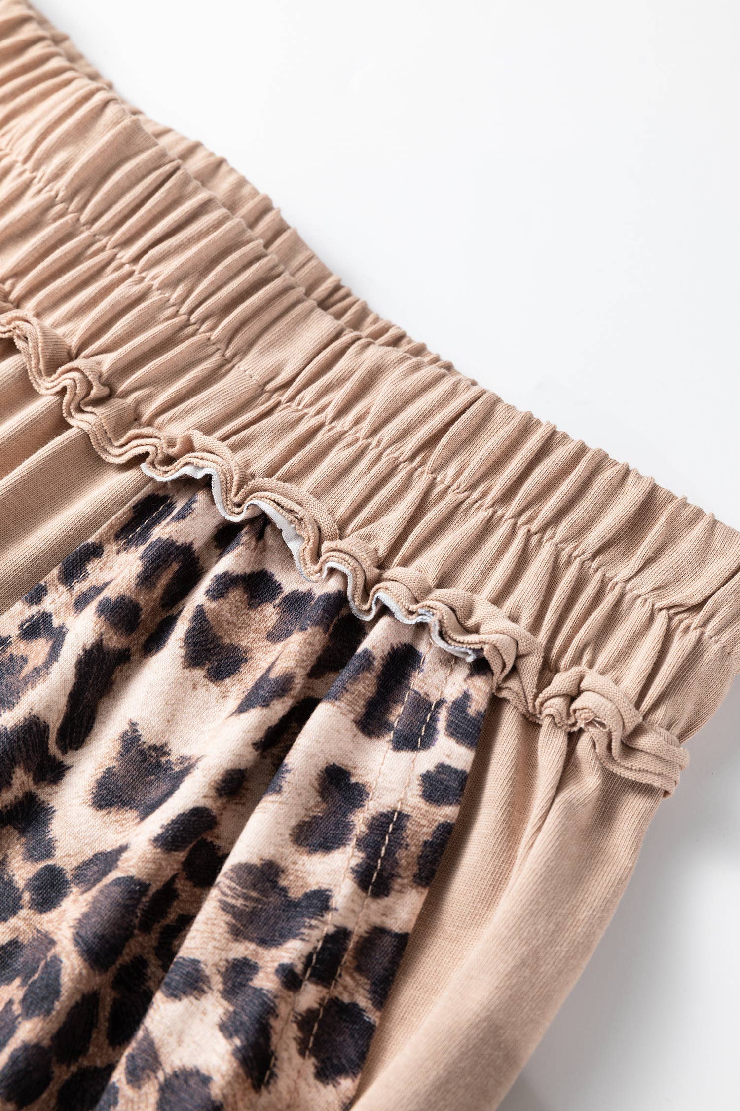 Straw Yellow Mineral Wash Leopard Plus Size Wide Leg Pants (S-4X) for wholesale on Faire3