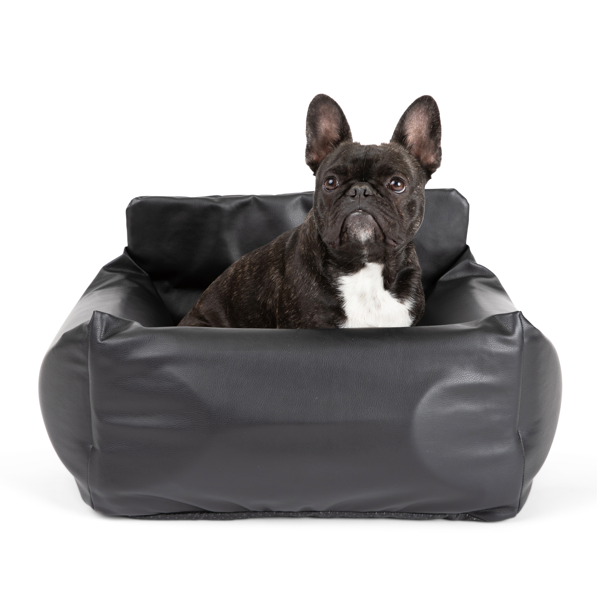 Paw Brands - Wholesale Pet Bed - Dog - PupProtector™ Faux Leather Memory Foam Dog Car Bed -  Black16